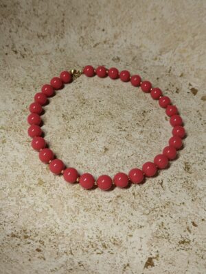 Roze ketting met ronde kralen